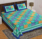 Cotton Rajasthani Jaipuri Double Bedsheet with 2 Pillow Covers 