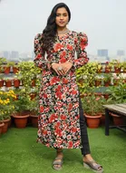 Floral Print Kurti for Women 