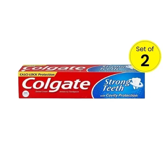 कोलगेट स्ट्रांग टीथ डेंटल क्रीम टूथपेस्ट 2X40 g (पैक ऑफ़ 2)
