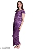 Satin Nightsuit Set for Women 