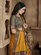 Vichitra Solid Saree for Women 