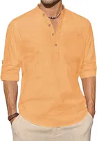 Full Sleeves Solid Short Kurta for Men 