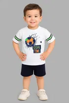 Cotton Blend Printed Clothing Set for Boys 