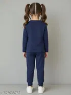 Cotton Blend Clothing Set for Girls, Navy Blue 