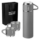 Stainless Steel Vacuum Flasks with Cups (Assorted, 500 ml) (Set of 1)