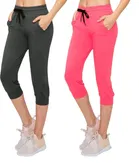 Cotton Solid Capri for Women 