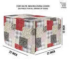 E-Retailer PVC Waterproof 3-Layered  Microwave Oven Cover With Front Zipper Encloser Suitable for 30 Liter 