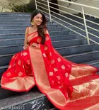 Banarasi Silk Zari Woven Saree for Women 