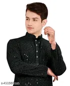 Embroidered Mandarin Neck Kurta for Men 