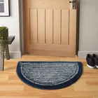 Microfiber Doormat, Pack of 2, Navy Blue 