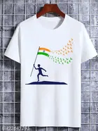Round Neck Tricolour Republic Day T-Shirt for Men 