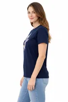 Cotton Blend Printed T-shirt for Men, Navy Blue 