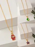 Gold Plated Chain & Pendant for Women & Girls 