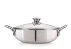 NIRLON Tri-Ply Stainless Steel Kadai with Lid 