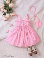 Cotton Frock with Sling Bag for Girls 