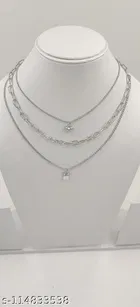 Trendy Minimal Triple Layer Necklace for Women And Girls