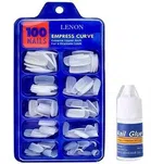 False Nails and 1 Nails Glue (Pack of 100, Multicolor) (S20)