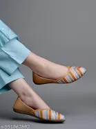 Shoetopia Solid Synthetic Pointed Toe Ballerinas 