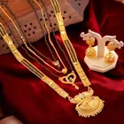 Alloy 4 Pcs Mangalsutra Set with Earrings for Women 