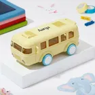 Plastic Bus Shape Sipper Bottle for Kids, Multicolor 