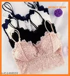 Super Net Solid Bras for Women, Assorted, Pack of 4 