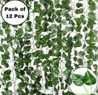 Artificial Leaves Moneyplant Garlands Plant for Women, Pack of 12 