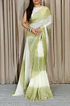 Chinnon Printed Saree for Women, Green 