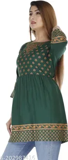 Viscose Rayon Printed Kurti for Women 