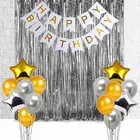 Happy Birthday Balloon Decoration,White,Set Of 1