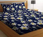 Glace Cotton Printed Double Bedsheet with Two Pillow Covers 