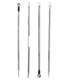 Lenon Makeup Accessory Stainless Steel Blackhead Pimple Blemish Remover Tool (4.72 Inch) (Pack of 4) (D70)