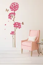 AVV Flowers Pink Dandelion Wall Stickers 95x160cm