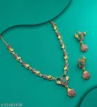 Alloy Necklace with Earrings for Women 
