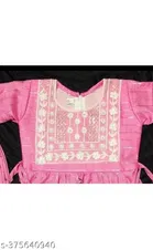 Cotton Blend Kurta Set for Girls 