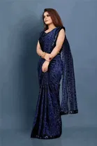 Lycra Blend Embellished Saree for Women 