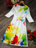 Crepe Printed Kurti for Women 