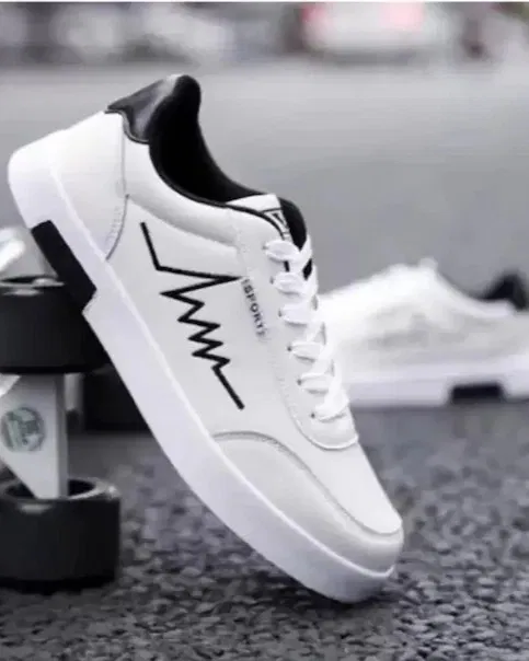 Casual Shoes for Men (White, 8)