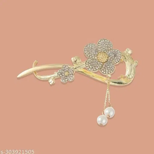 Gold Hair Clips & Hair Pins for Women (Gold, 1 Pc)