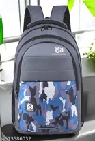 Polyester Backpack for Men & Women, Grey
