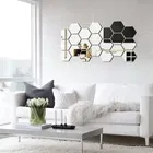 Acrylic Hexagon Shaped Wall Mirror Stickers 