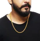 Men's Gold Plated Braided Chain, Gold