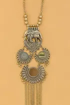 Women's Oxidized Jewellery Set with Jhumkas 