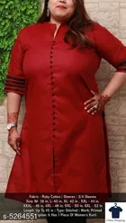 Solid Cotton Kurti for Women 