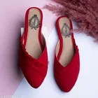 Solid Synthetic Mules for Women 
