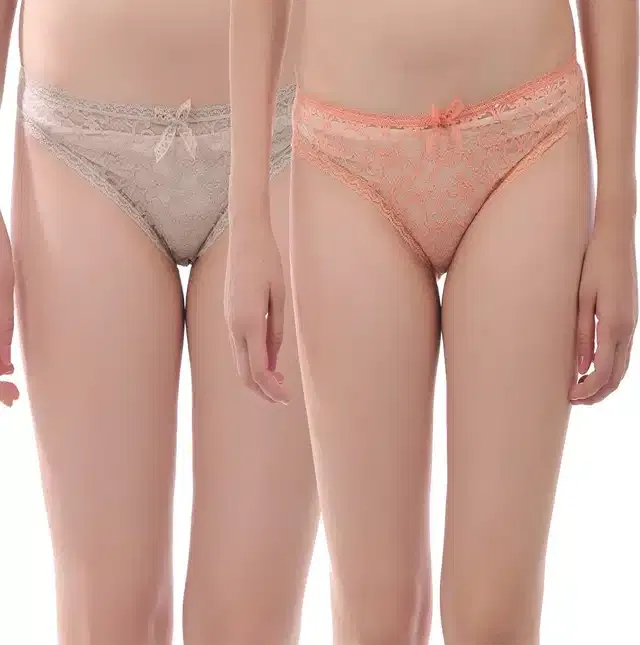 Cotton Blend Panties for Women (Pack of 2) (Multicolor, M)