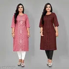 Botanical Cotton Kurti for Women, Pack of 2 
