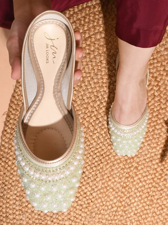 JM Looks Stylish Heels for Women (Pista, 6)