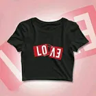 Printed Crop T-shirt for Women 