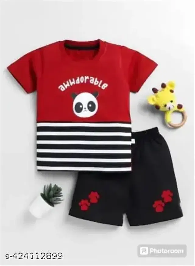 Cotton Printed Clothing Set for Boys (Multicolor, 5-6 Years)