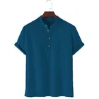 Trendy Cotton Half Sleeves Short Kurta For Men 